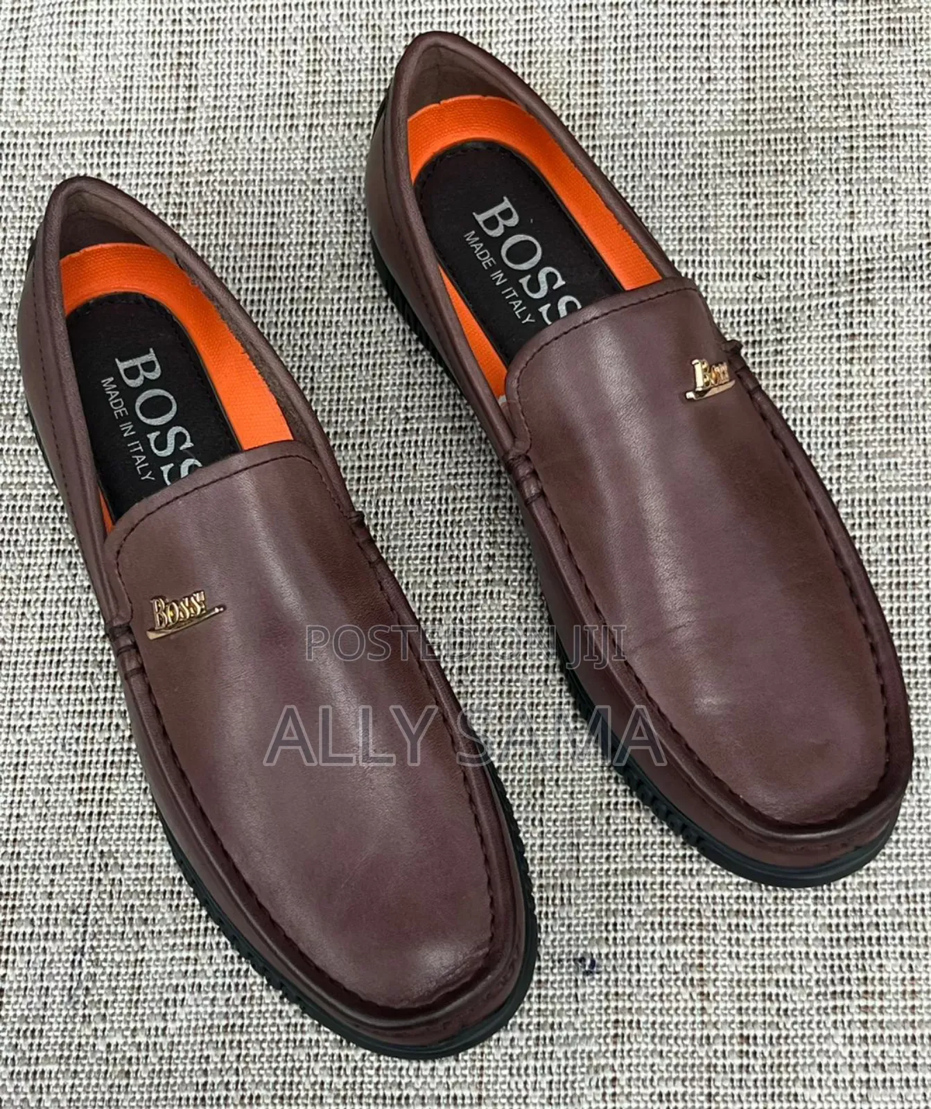 Mens Boots Loafers Brown Material Leather Original