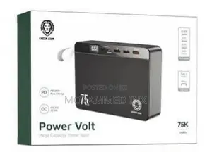 Greenlion GNPRVLTPB75BK Power Volt Mega Capacity 75000mah