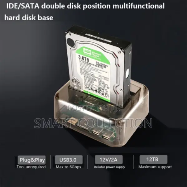 USB 3.0 HDD Docking Station Dual Multifunction Hard Drive