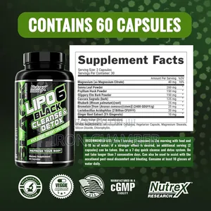 Lipo6 Black Cleanse and Detox (60 Capsules).