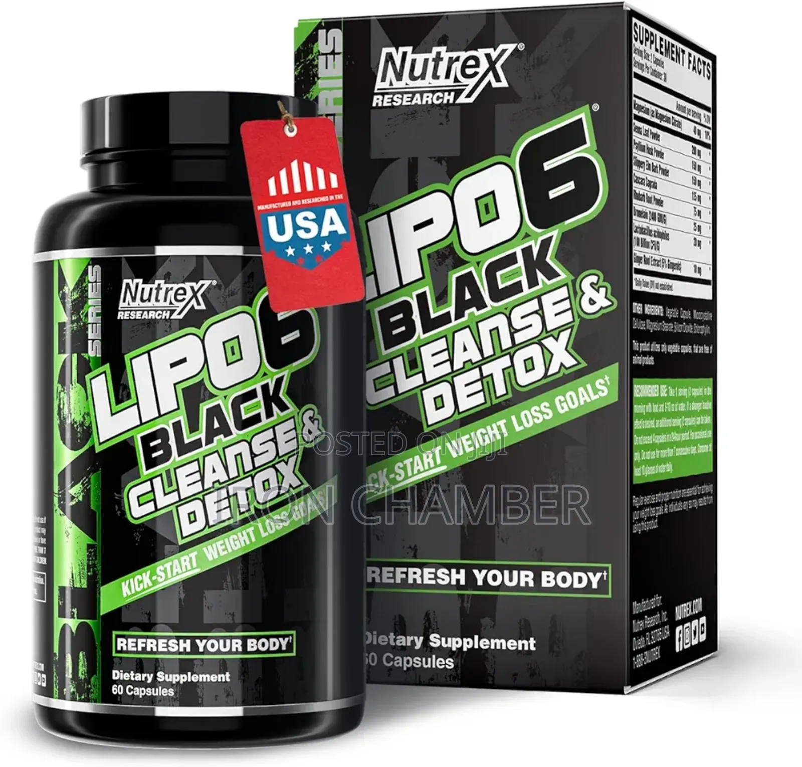 Lipo6 Black Cleanse and Detox (60 Capsules).