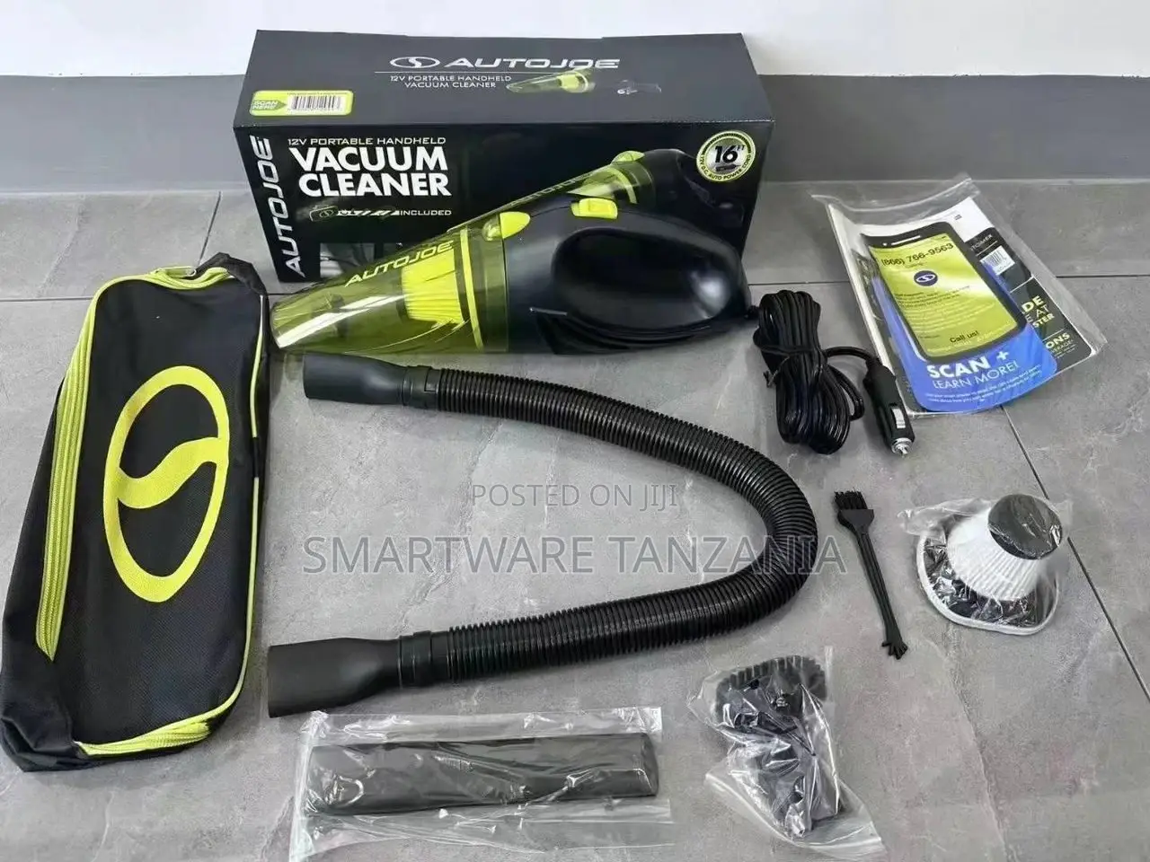 12-volt Portable Car Vacuum Cleaner W/16-foot Cable