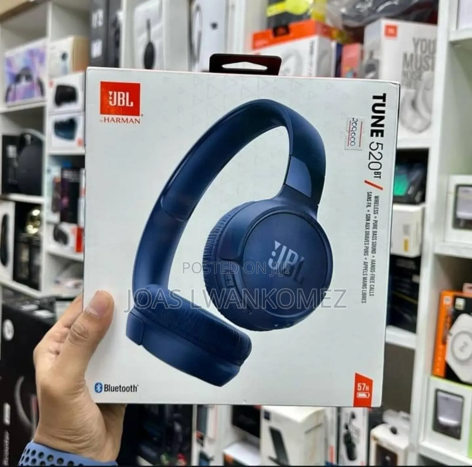 JBL Tune 520 Bluetooth Headphones.