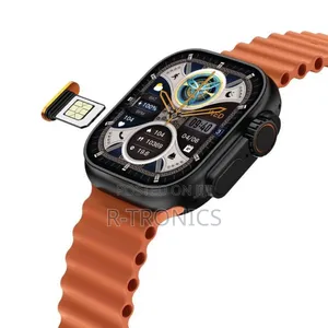 Green Lion 4G Ultra Smart Watch Android With Orange Strap