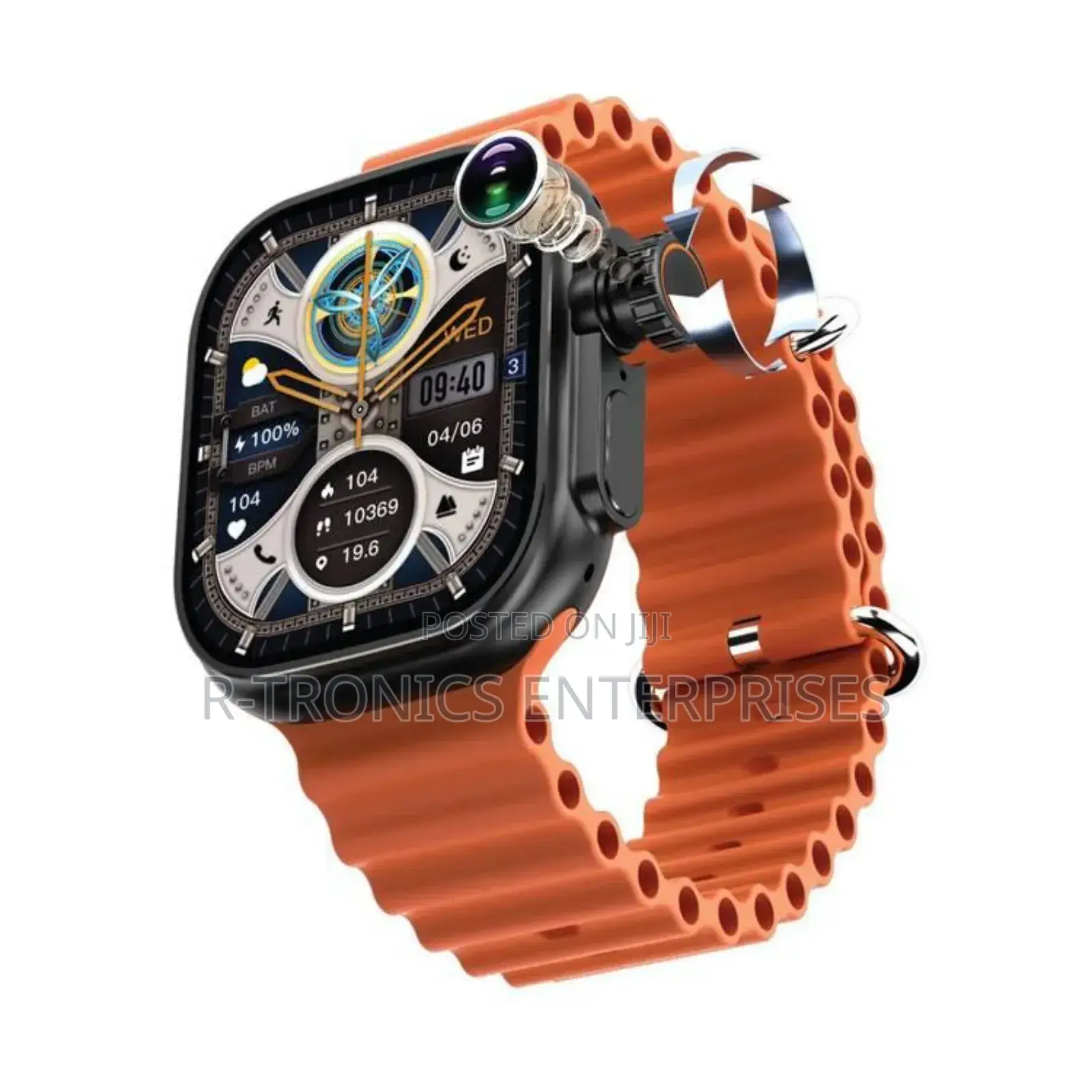 Green Lion 4G Ultra Smart Watch Android With Orange Strap