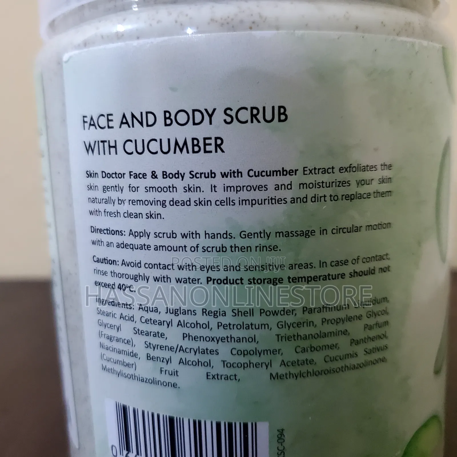 Skin Doctor Face and Body Scrub With Cucumber 1000ml