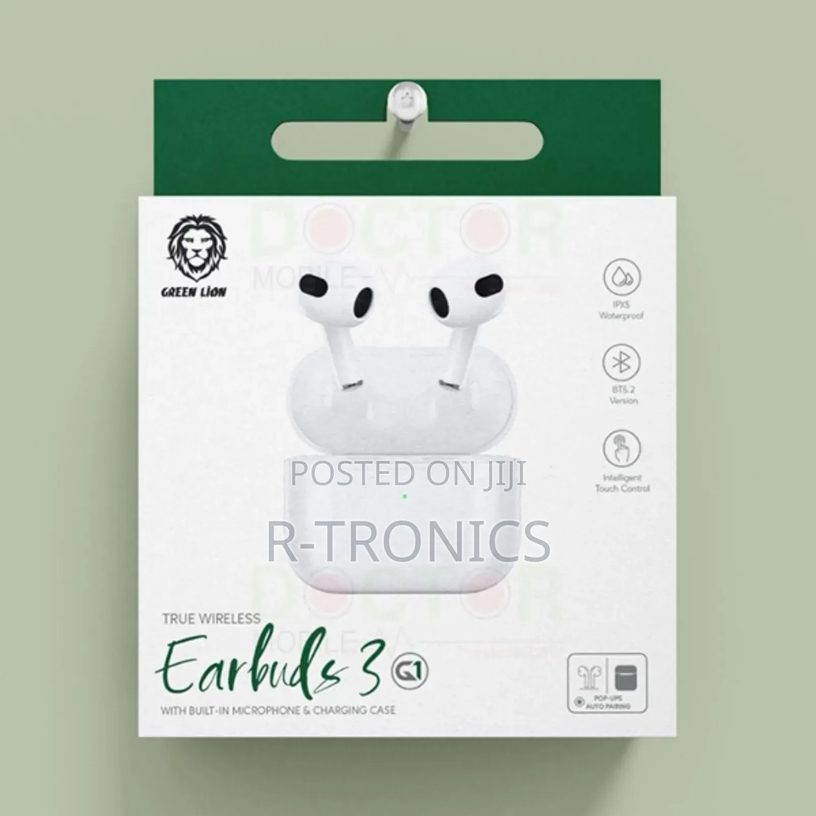 Green Lion True Wireless Earbuds 3 With Silicone Case