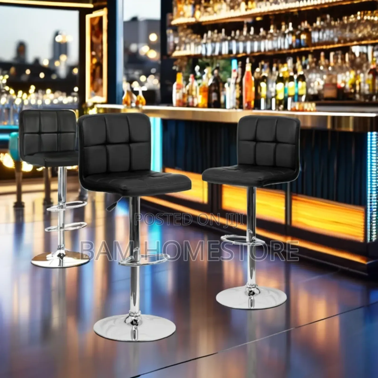 Classic Leather Bar Chairs