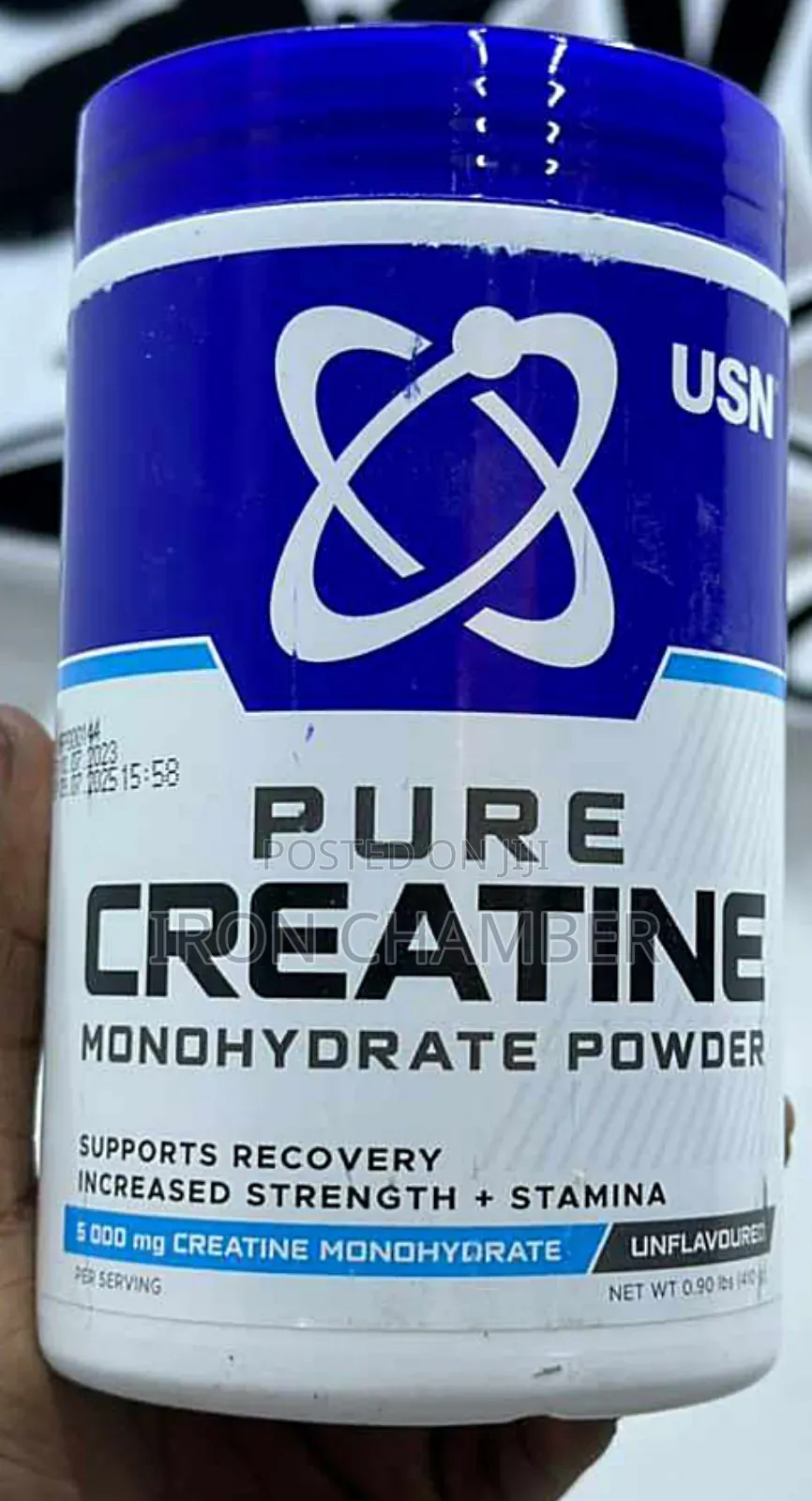 USN Pure Creatine Monohydrate Powder.