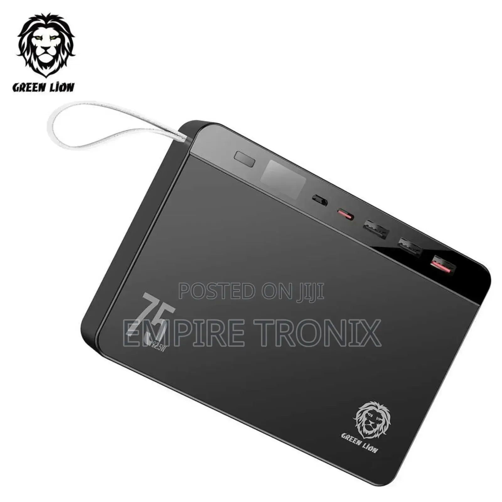 Green Lion Power Bank 75000mah PD 20W QC3.0 22.5W - Black