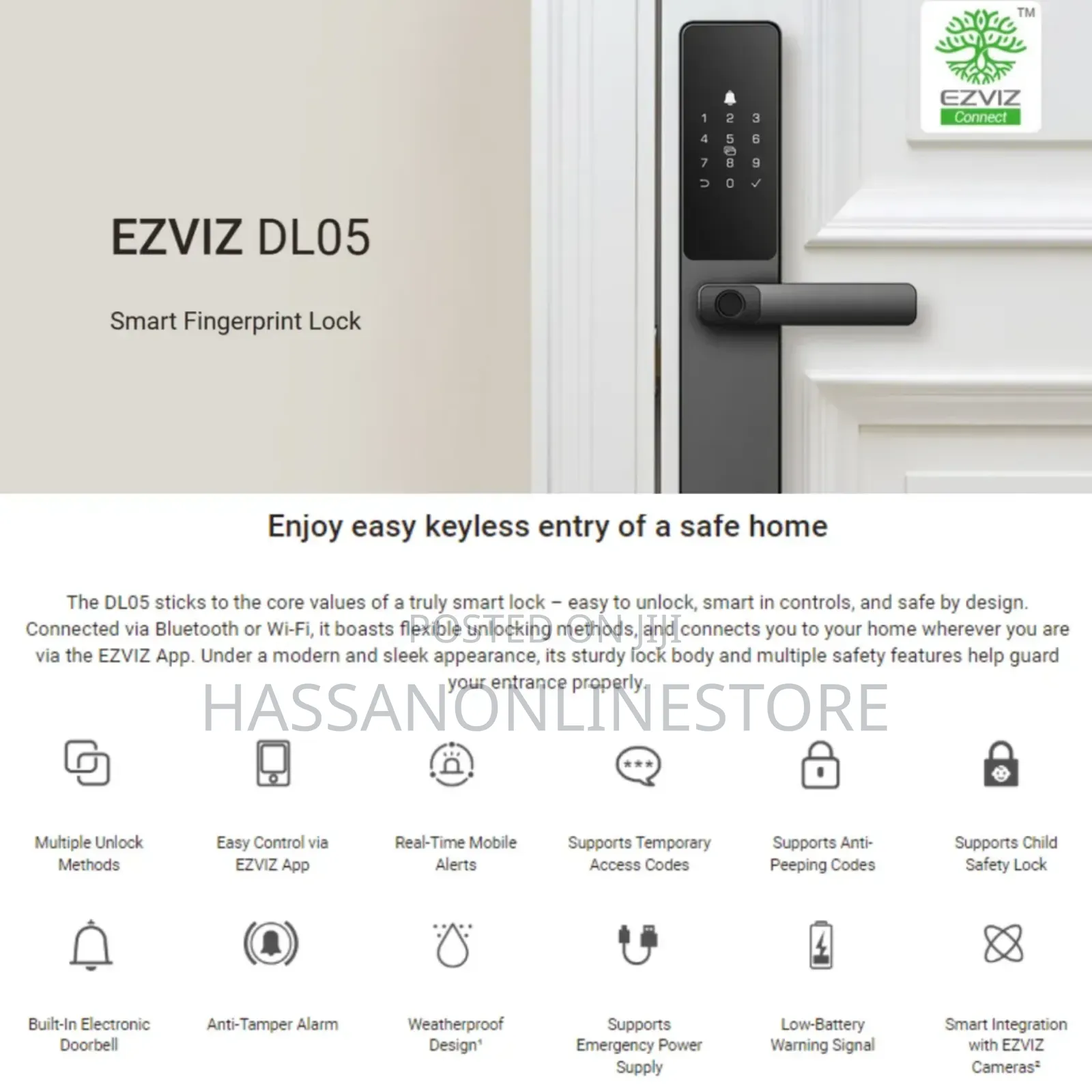 Ezviz Smart Digital Fingers Print Door Lock DL05