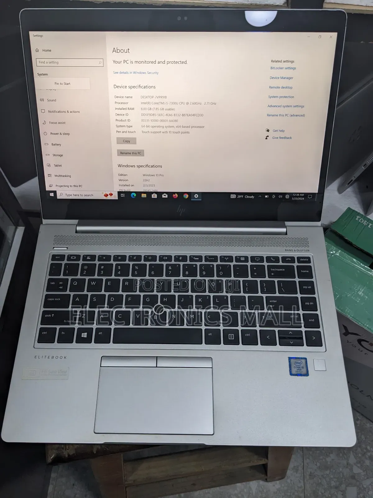 Laptop HP EliteBook 840 G5 8GB Intel Core I5 SSD 256GB