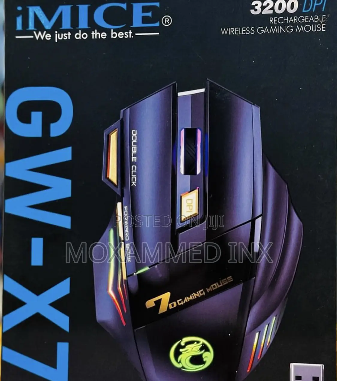 Imice 3200 Dpi Rechargeable Wireless Gaming Mouse Gw- X7