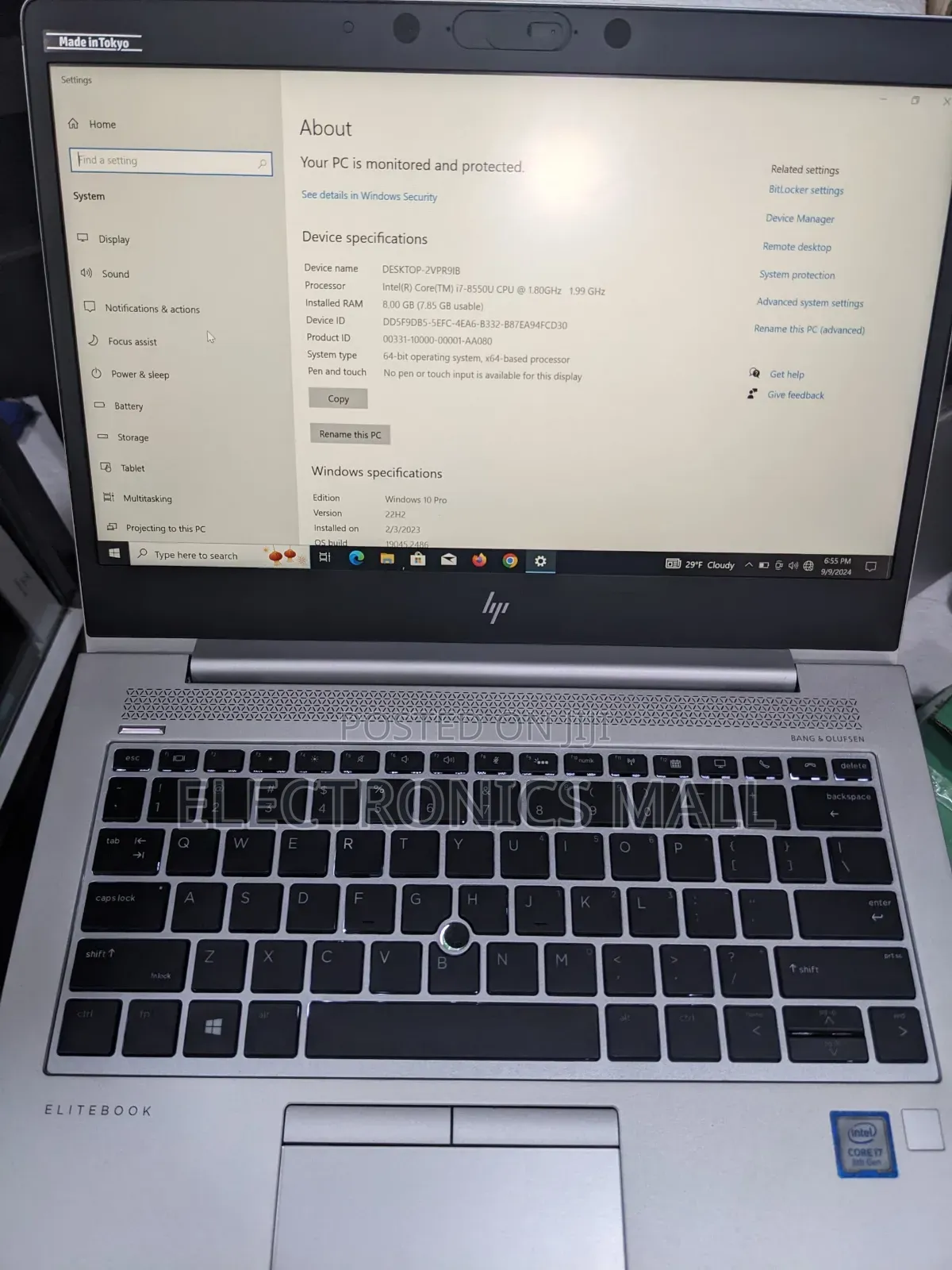 Laptop HP EliteBook 830 G5 8GB Intel Core I7 SSD 256GB