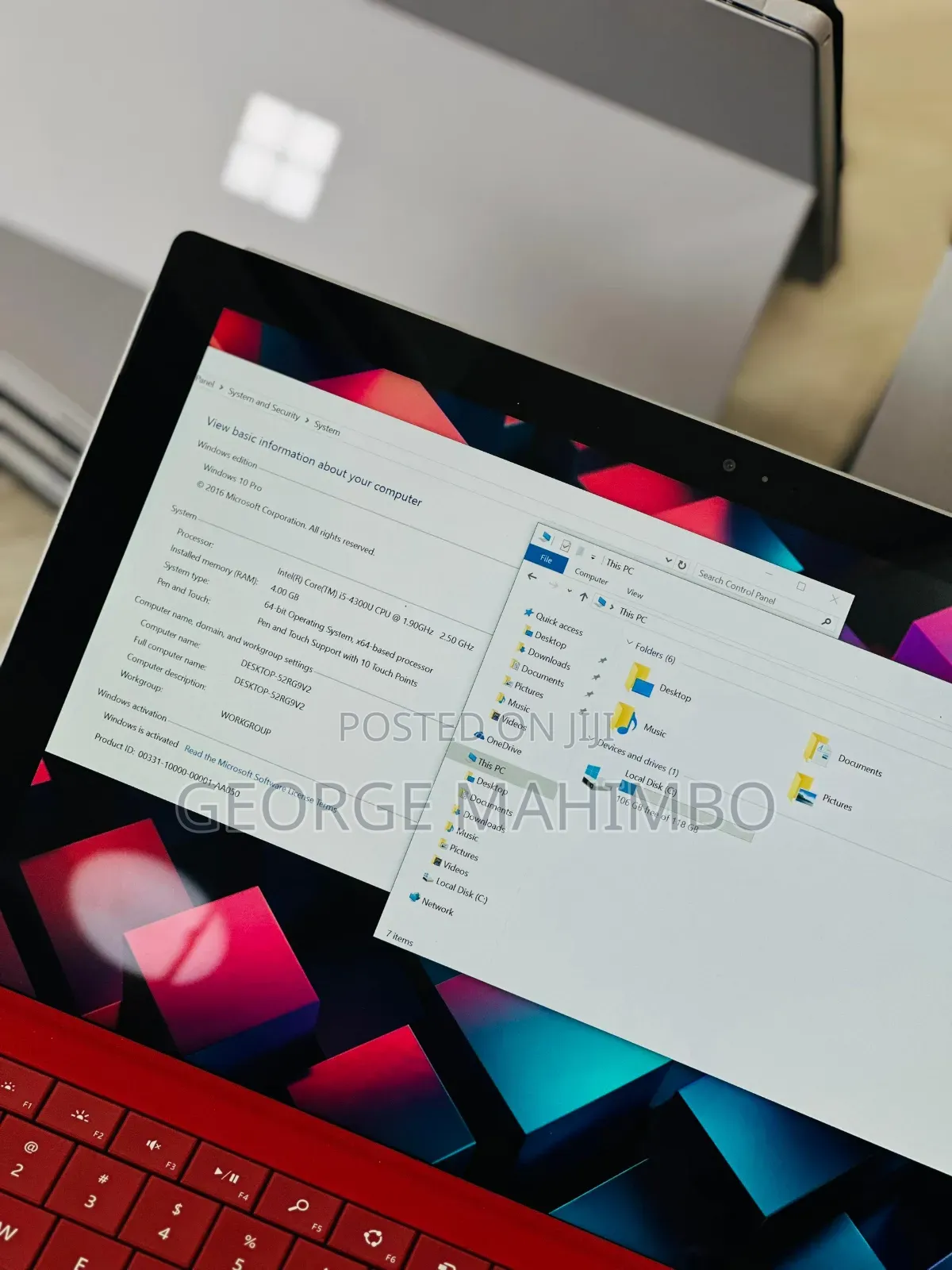 Laptop Microsoft Surface Pro 3 4GB Intel Core i5 SSD 128GB