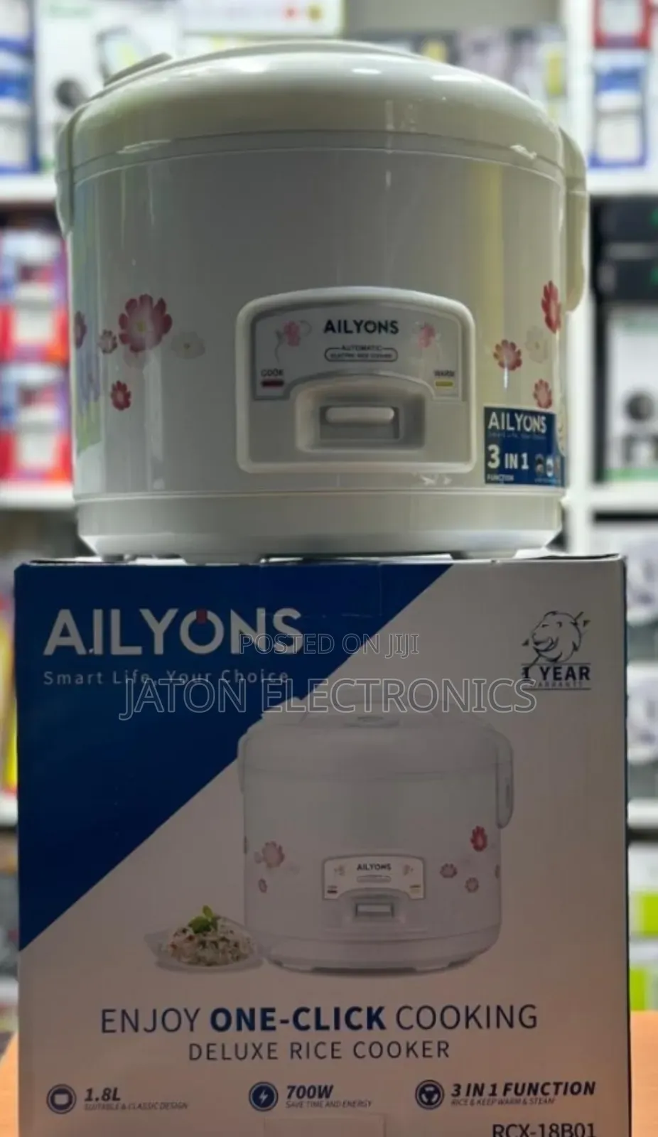Ailyons Rice Cooker 1.8L