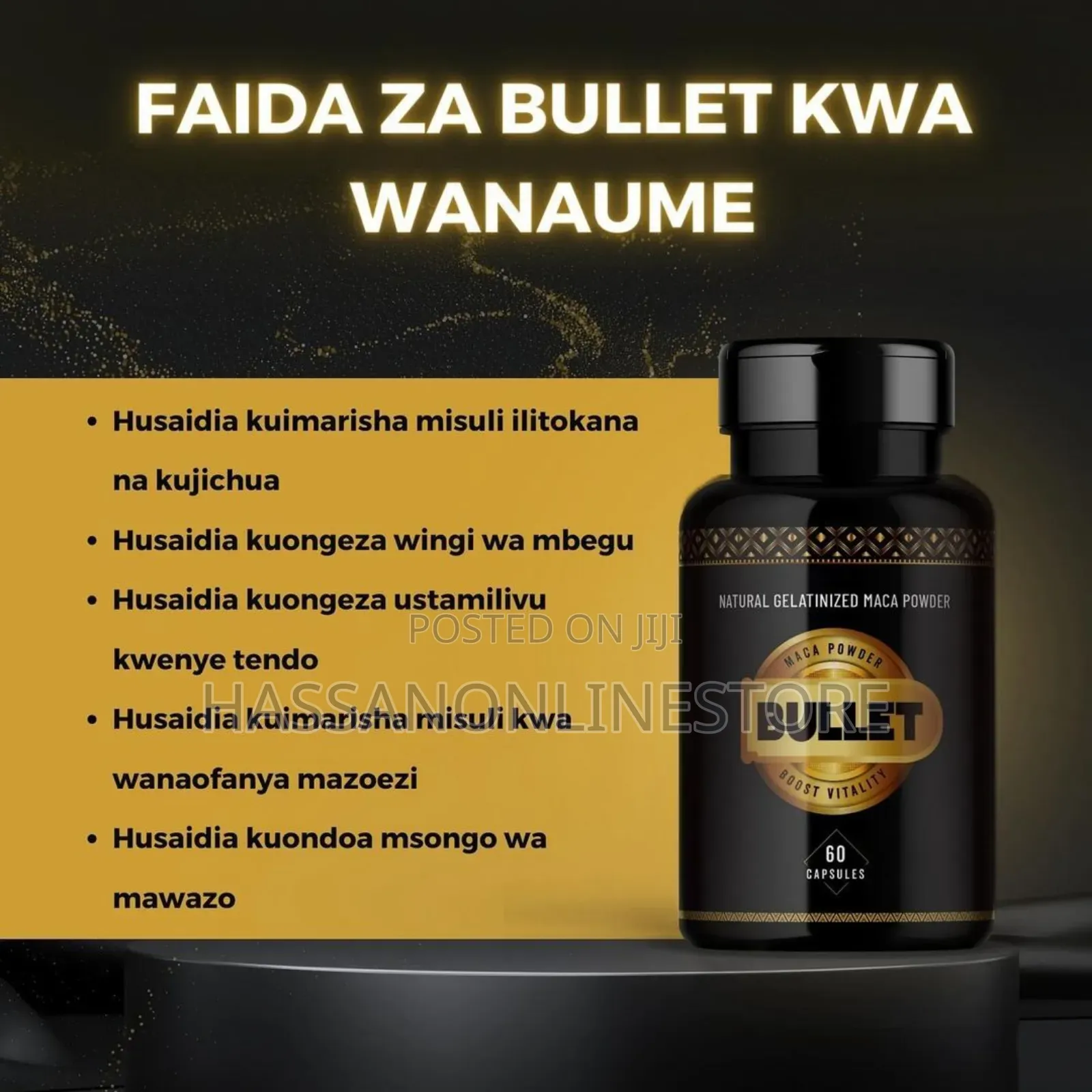 Bullet Maca Powder Capsules - 1000 Mg