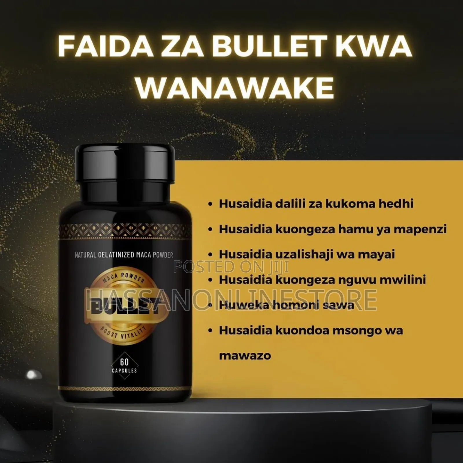 Bullet Maca Powder Capsules - 1000 Mg