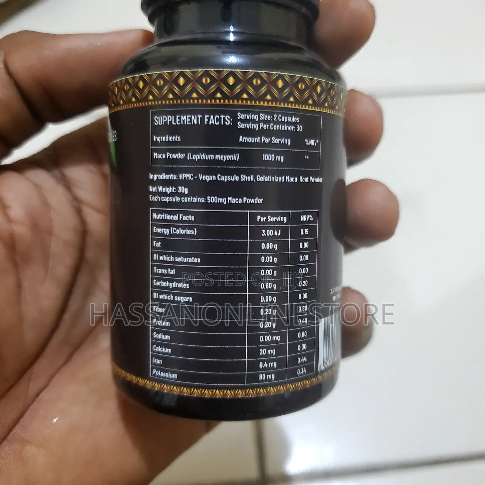 Bullet Maca Powder Capsules - 1000 Mg