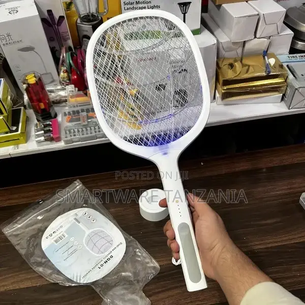 Electric Mosquito Zapper Killer Racket With Charging Base