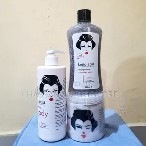 Photo - Kojic Acid Skin Care Shower Gel, Body Cream Scrub 3 in 1