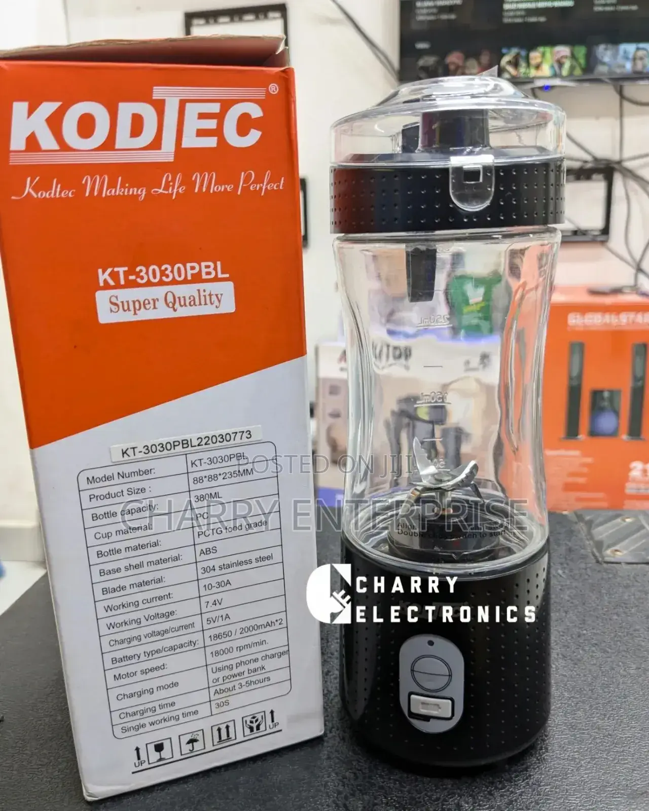 KODTEC PORTABLE RECHARGEABLE Blenderjug Inaujazo Ml 380