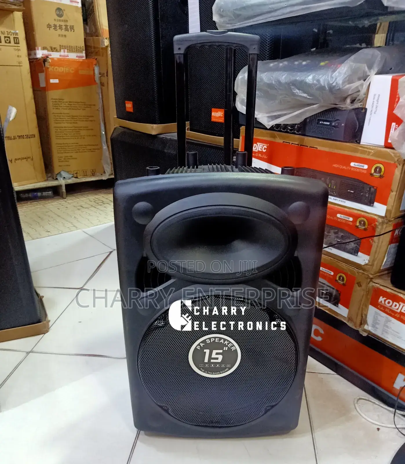 Kodtec Powerful Rechargeable Pa Speaker 15" Inch With Mic