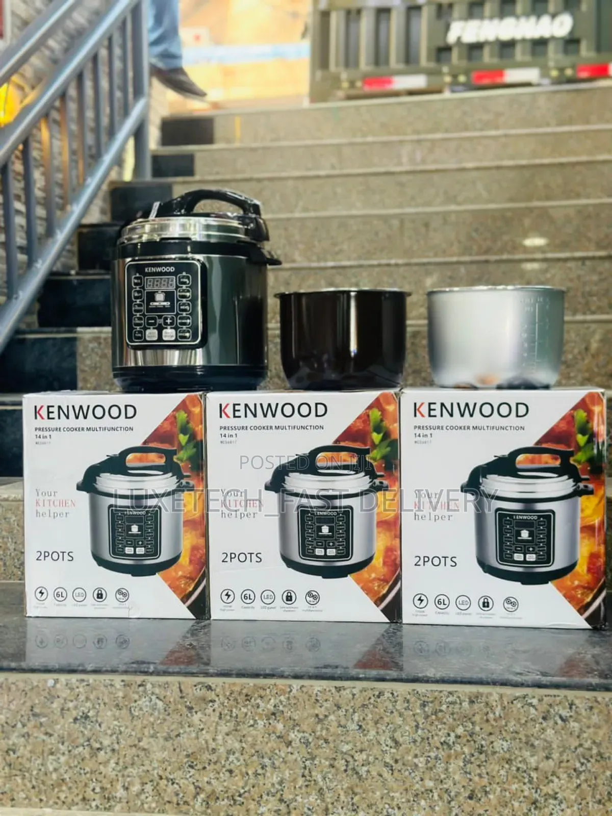 Kenwood Pressure Cooker 6l Two Pots/Sufuria 2