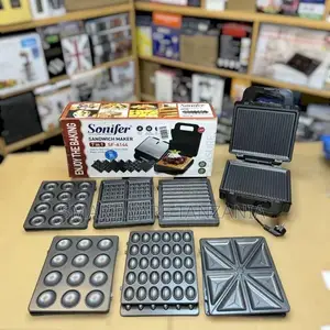 7-in-1 Sandwich Maker 2 Slice Grilled Cheese Breakfast Maker