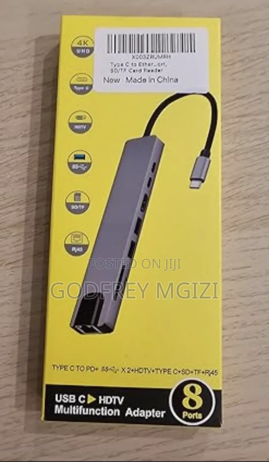 USB C HDTV Multifunction Adapter 8 Ports 8 Ports