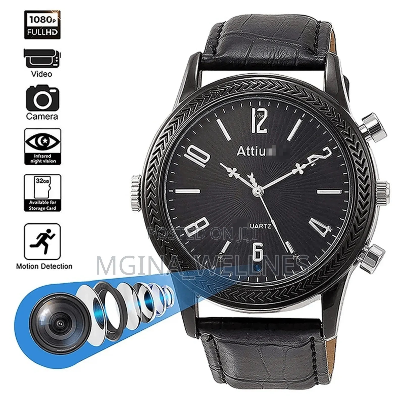 Full HD 1080P Video Recorder Spy Camera Hidden Watch