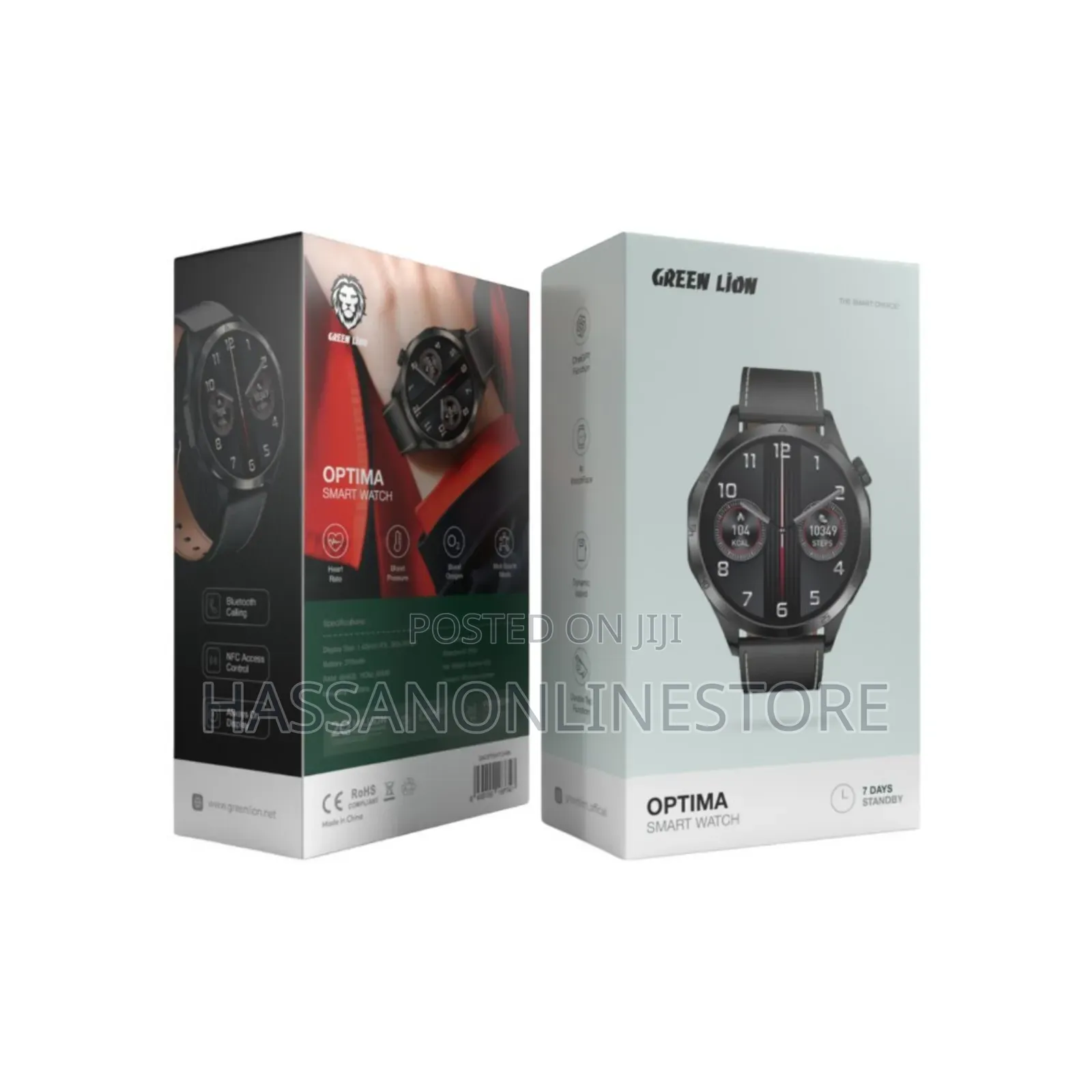 Green Lion Optima Smart Watch - Black