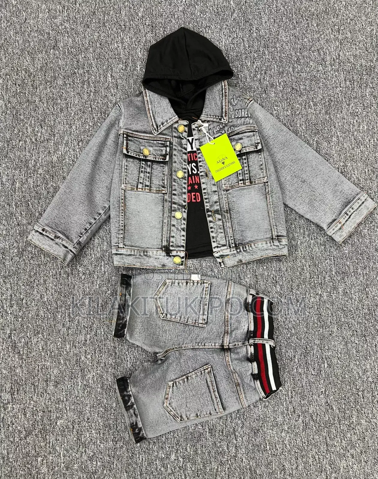 3pcs Full Jeans With Short Pens