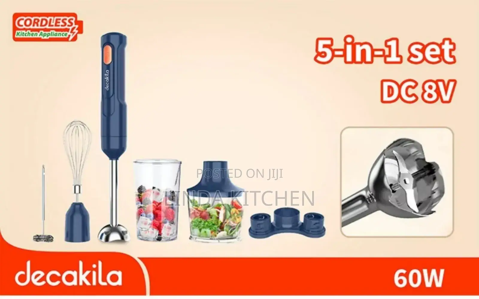 Decakila 5 in 1 Set Cordless Hand Blender