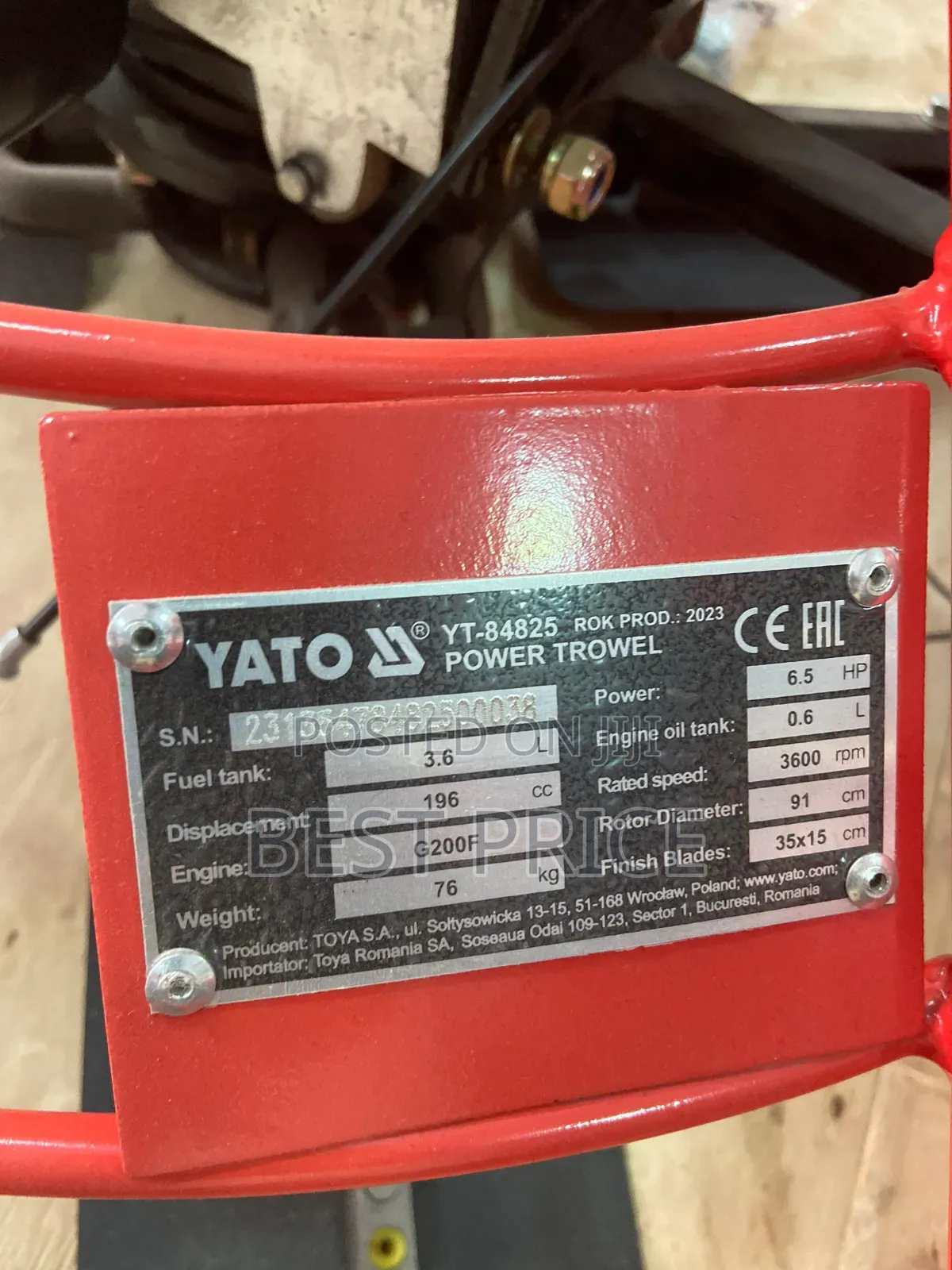 Yato Power Trowel 6.5 H.P