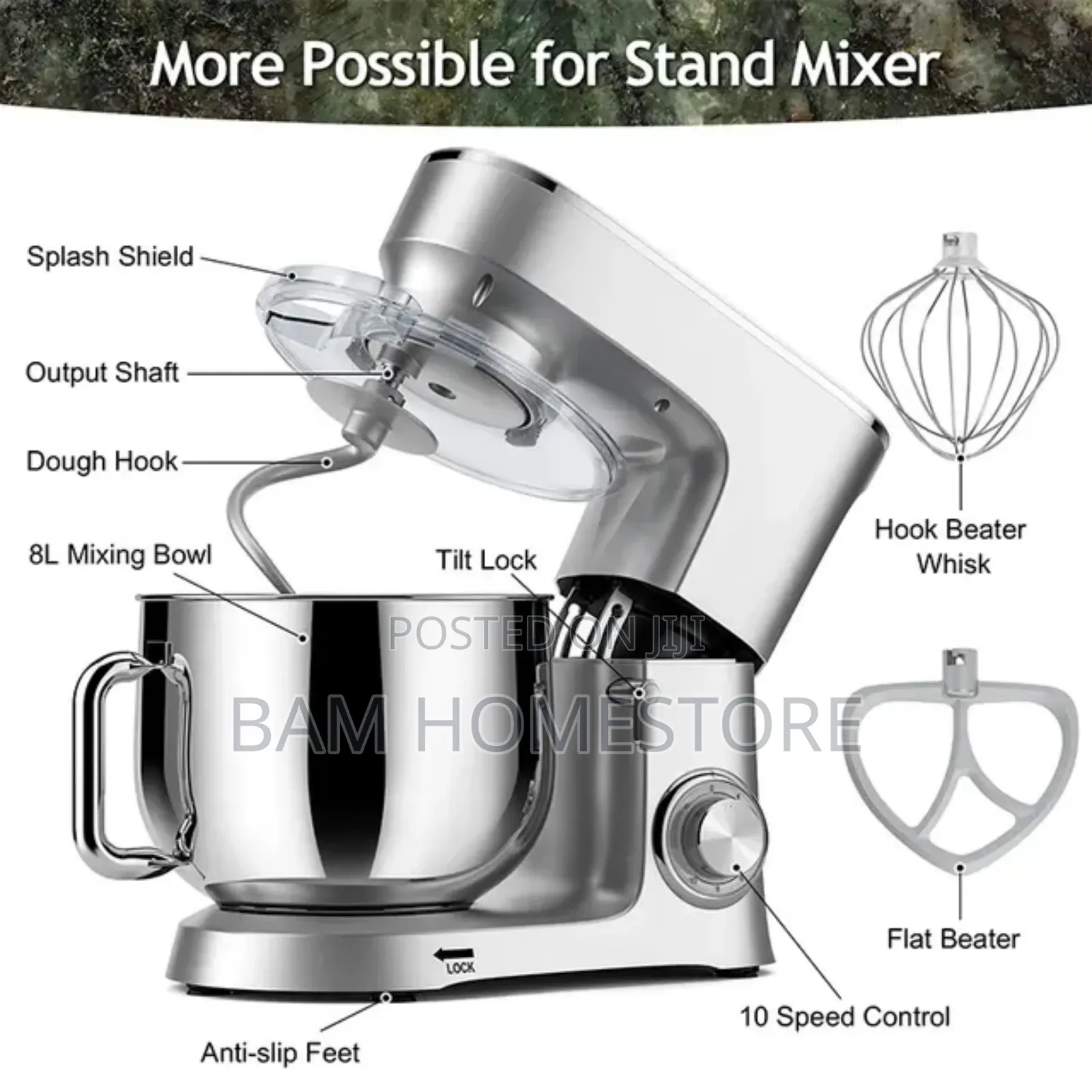 RAF Standmixer 6.8L(Inakanda Mpaka Kilo 6)