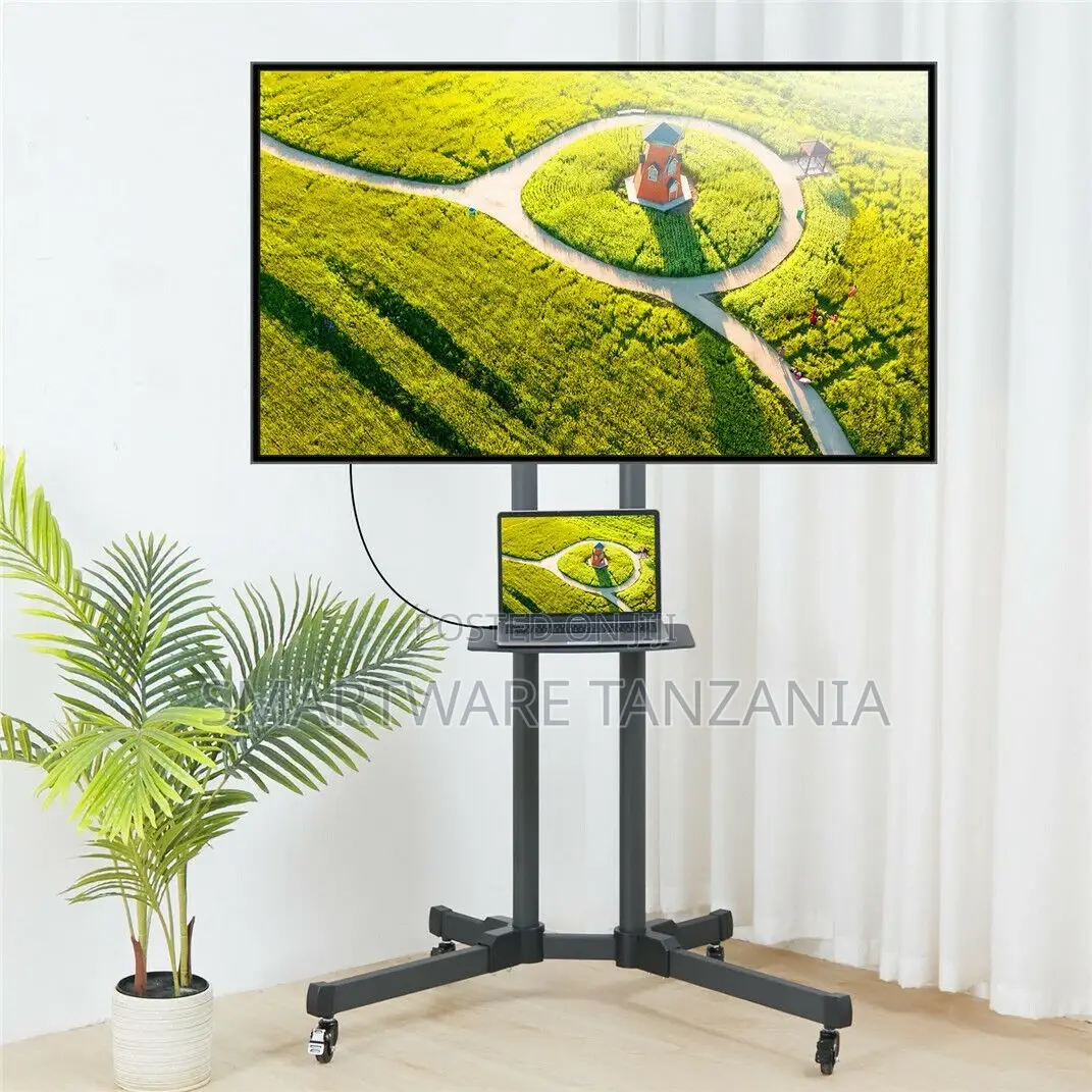 32-70 Inch Floor TV Cart Portable Rolling TV Monitor Shelf