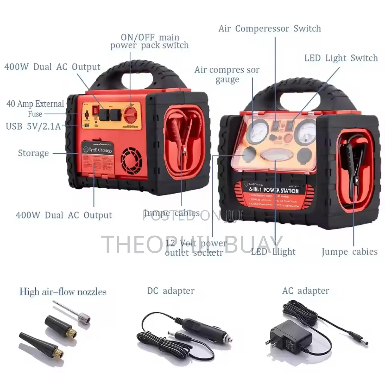 Power Station Jump Starter 6in1