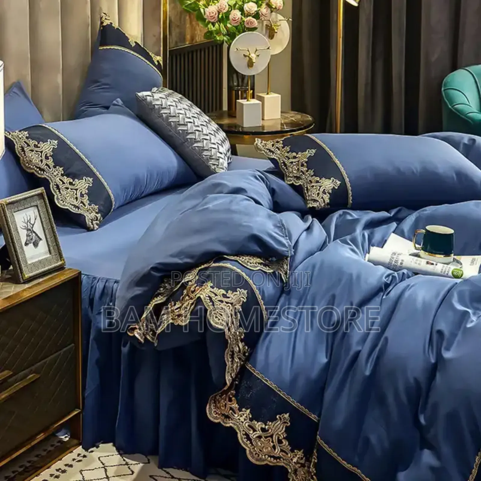 Bedding Set(Duvert Cover1,Bedskeet1,
Foronya4
)Size 7/8