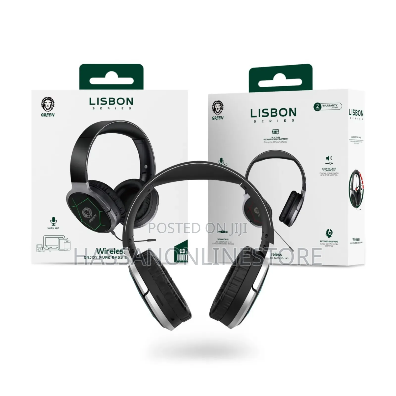 Green Lion Lisbon Series Wireless on-Ear Headphones With Mic