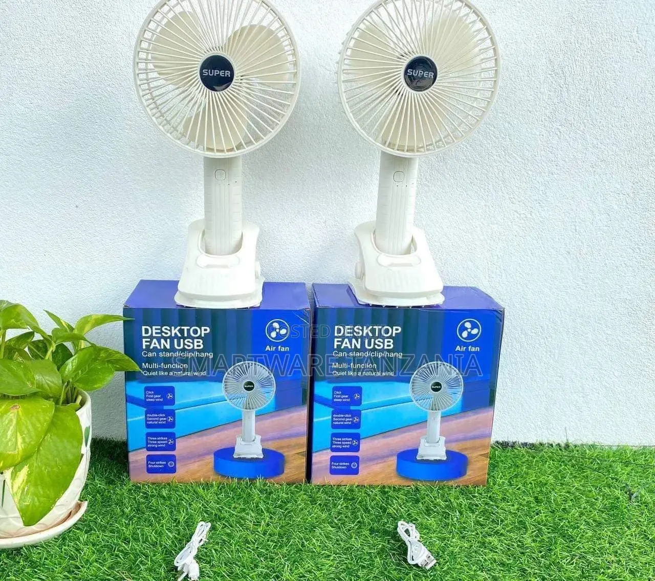 Night Light Clip Fan USB Charging, Portable Silent Mini Fan