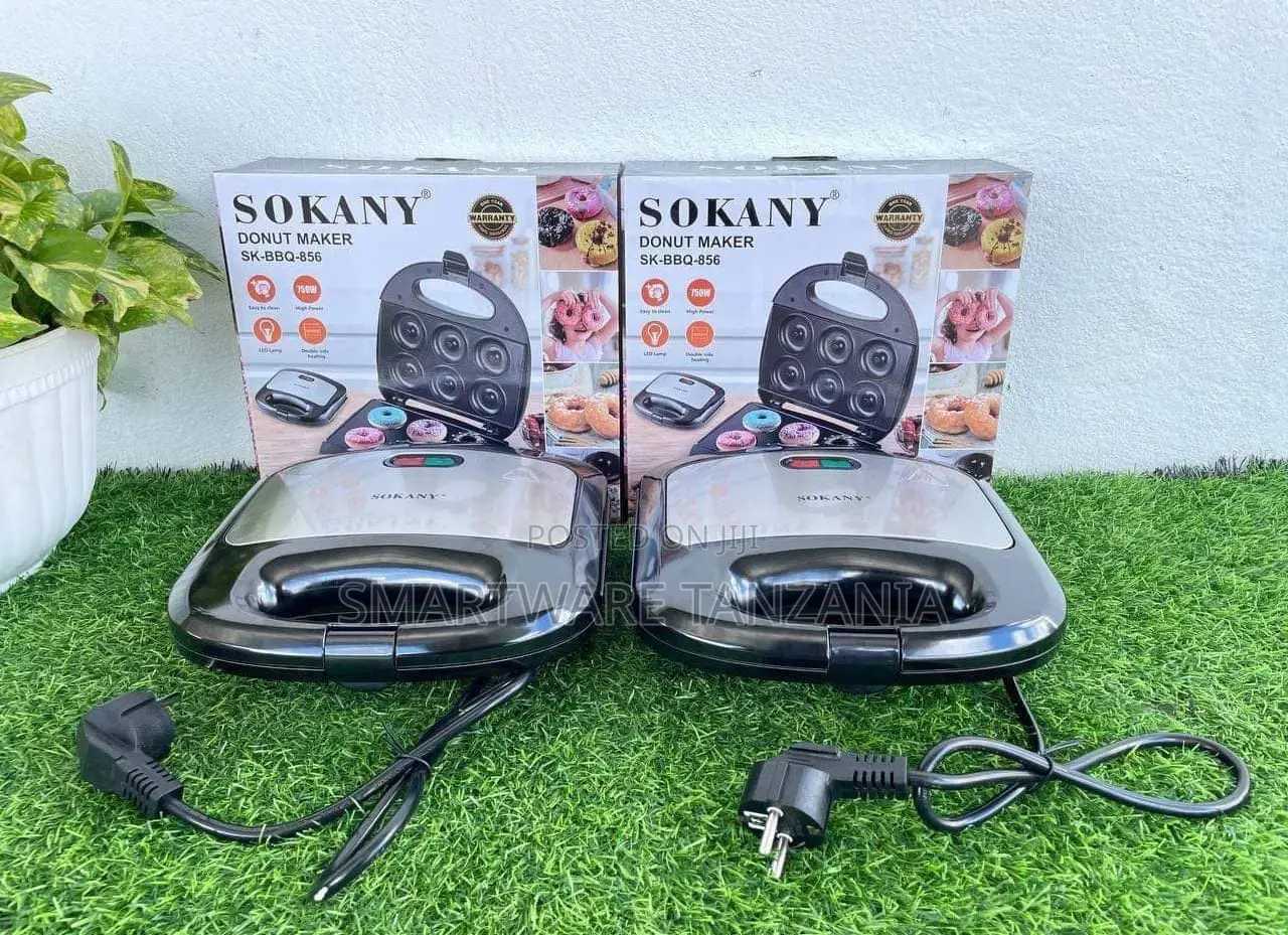 6 Hole Donut Machine Electric 750W Non-stick Coated Kitchen