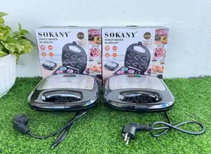 6 Hole Donut Machine Electric 750W Non-stick Coated Kitchen