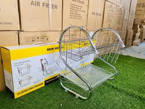 2 Layer Stainless Steel Dish Drainer Rack