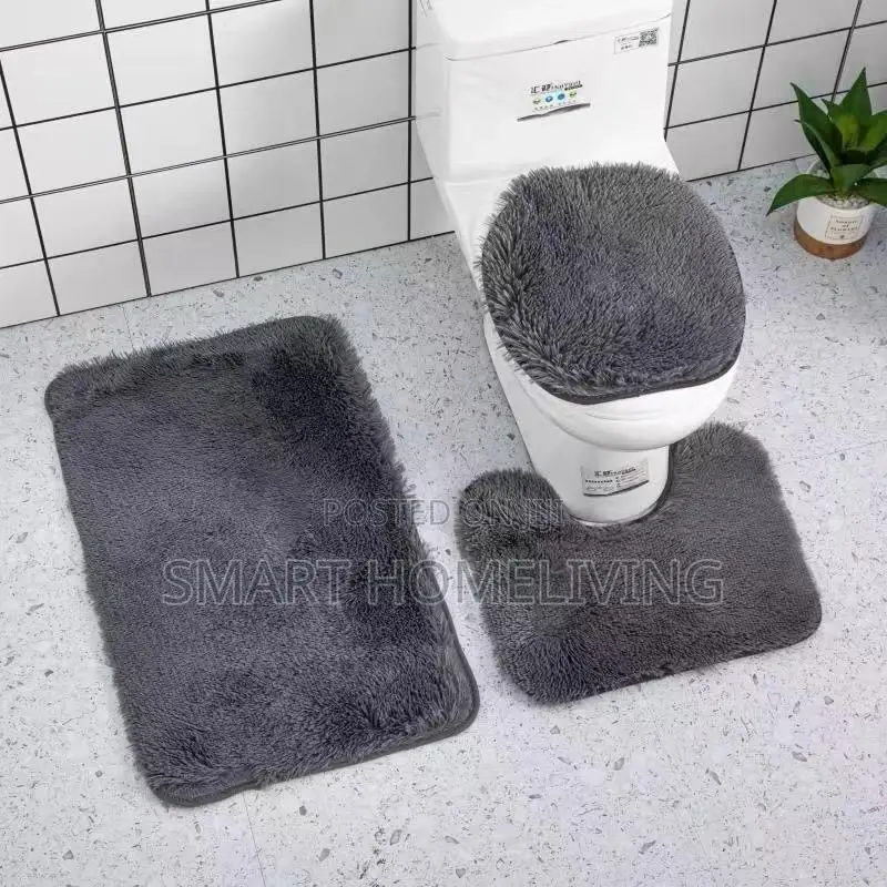 3pcs Bathroom Rugs Toilet Cover