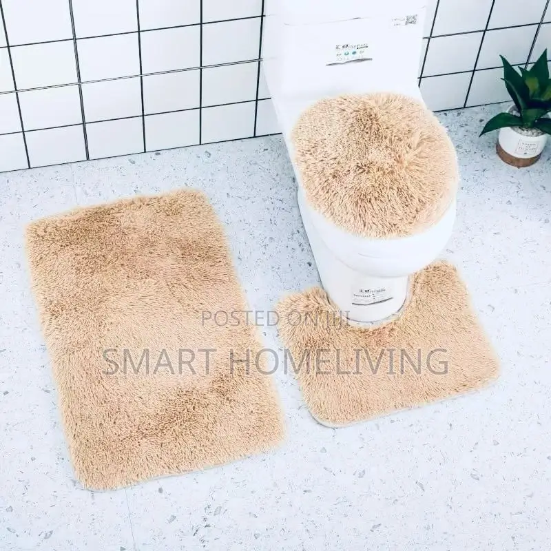 3pcs Bathroom Rugs Toilet Cover