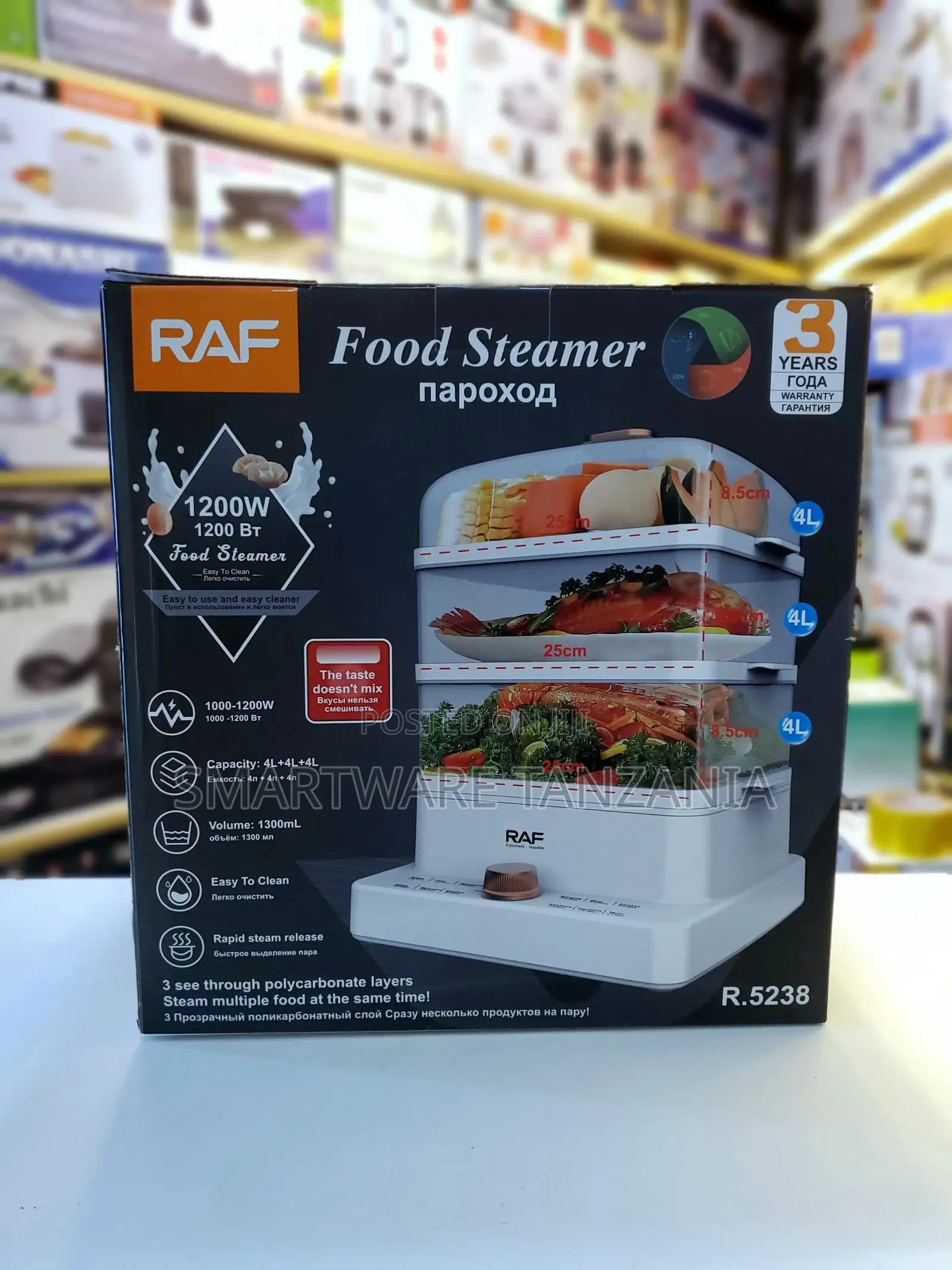 12L Multifunction Electric Food Steamer Cooker With Timer