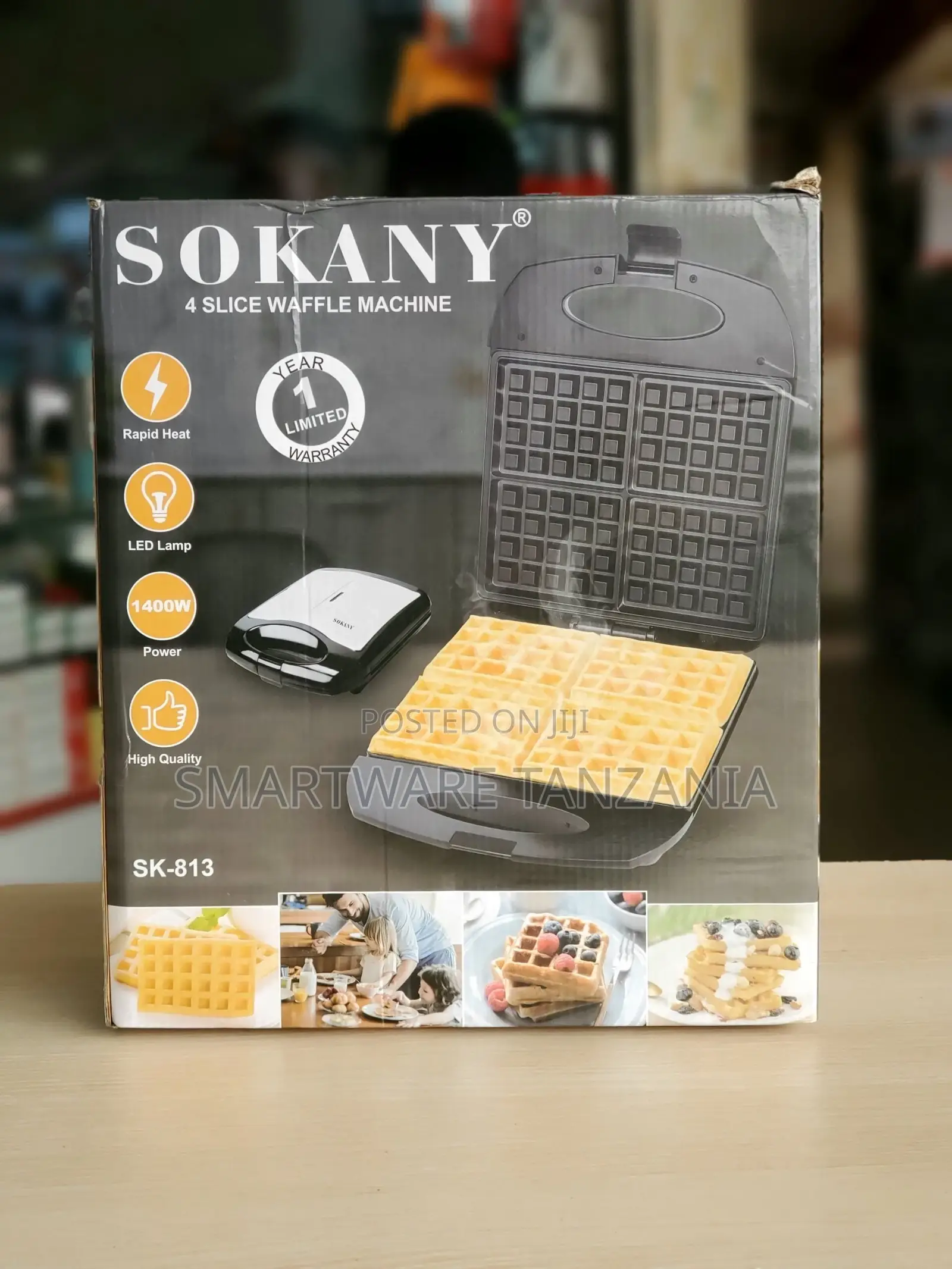 Electric Waffle Maker Compact And Easy To Clean, For Kitchen