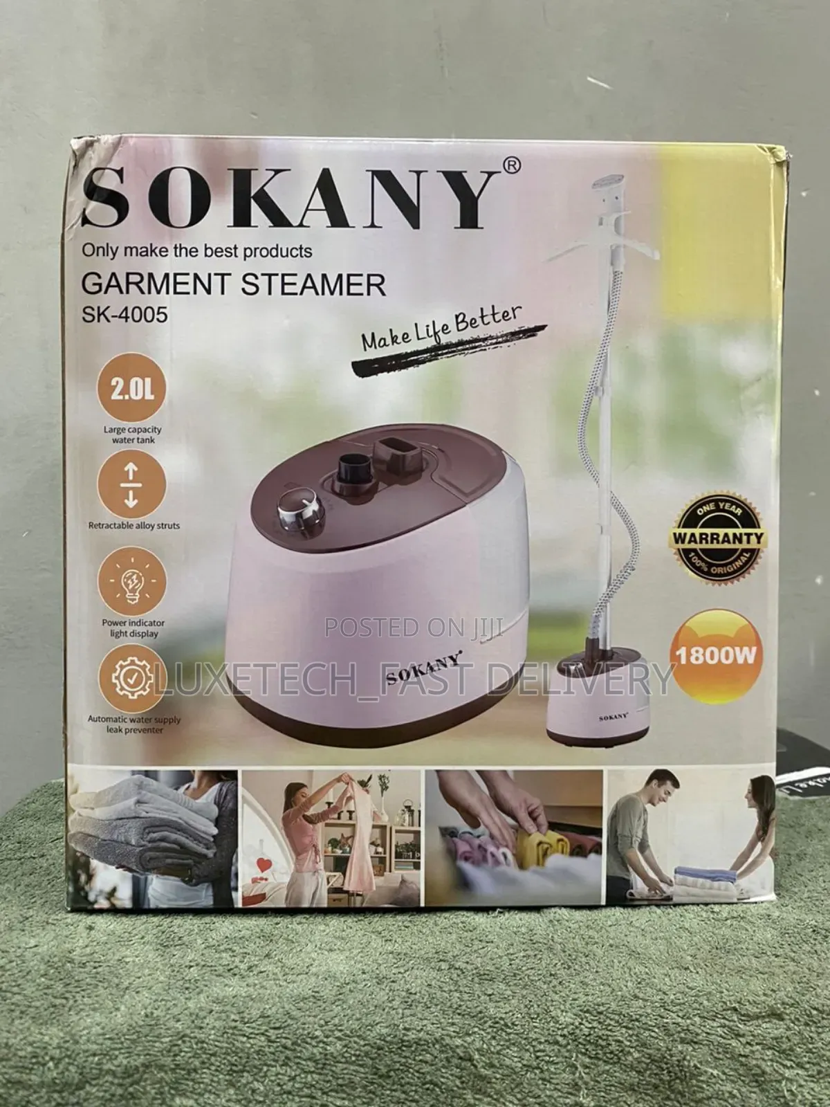 Sokany Garment Steamer Water Capacity 2.0l 1800w