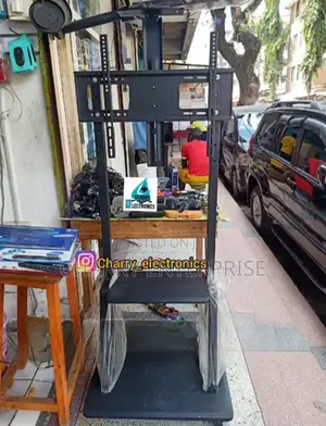 Metal Movable Tv Floor Trolley Stand Heavy Duty 32 to 75"